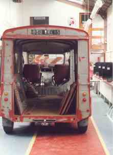 Rear of Van in Workshop